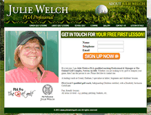 Tablet Screenshot of juliewelchgolf.com